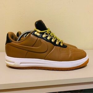 Nike Lunar Air Force 1 Duckboot Leather Brown Low Top Men’s Shoes Size 9